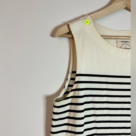 AlliHop Black & White Striped Sleeveless Knit Shift Dress Size M - Picture 11 of 12